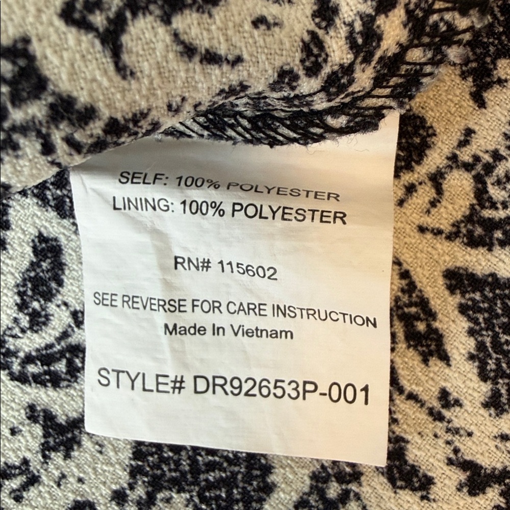 Lush Women’s Black & White Damask Fit-and-Flare Dress Size X-Small - Picture 12 of 12